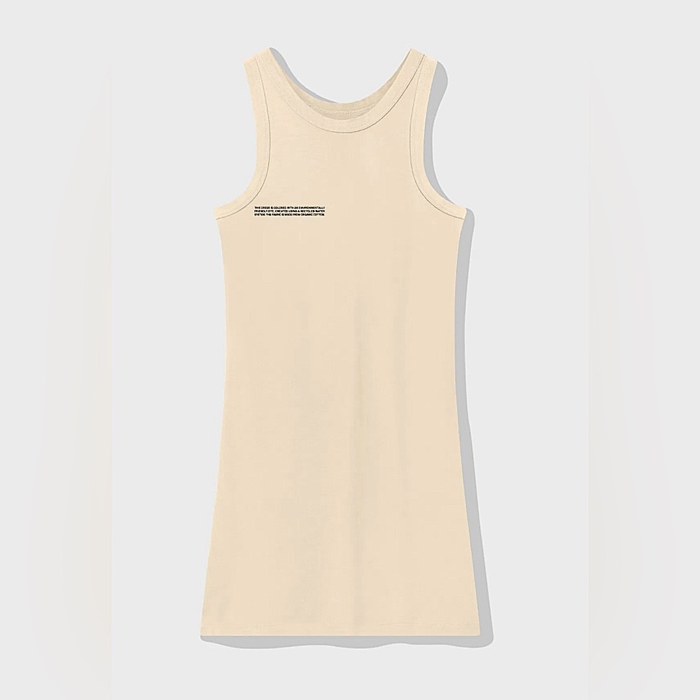 Pangaia Cream Tank Mini Dress